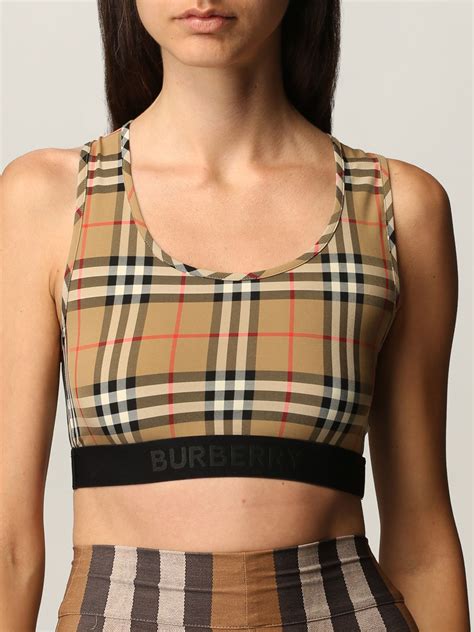 burberry pattern crop top|burberry silk sleeveless top.